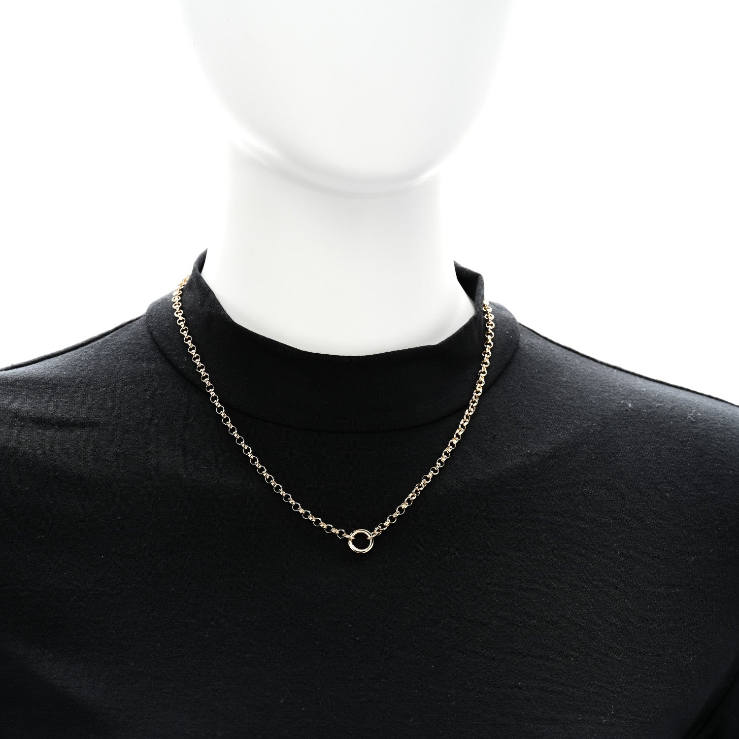 Foundrae 18K Yellow Gold Medium Belcher Open Chain Mini Chubby Annex Link Necklace 2 of 6