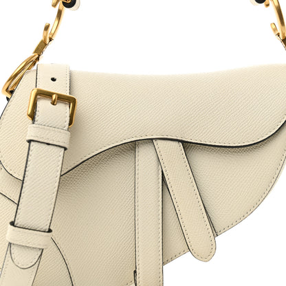 Christian Dior Grained Calfskin Mini Saddle Bag With Strap White 8 of 10