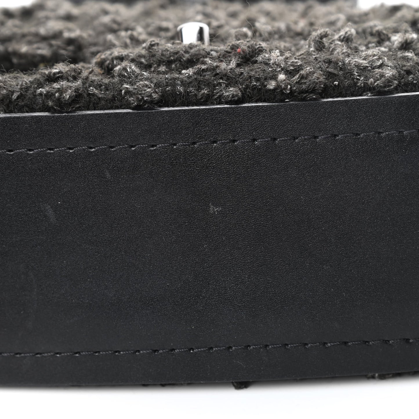 Tweed Messenger Flap Black Grey