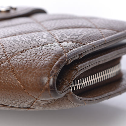 Chanel Caviar Quilted Zipped Pocket Wallet Brown 13 of 15