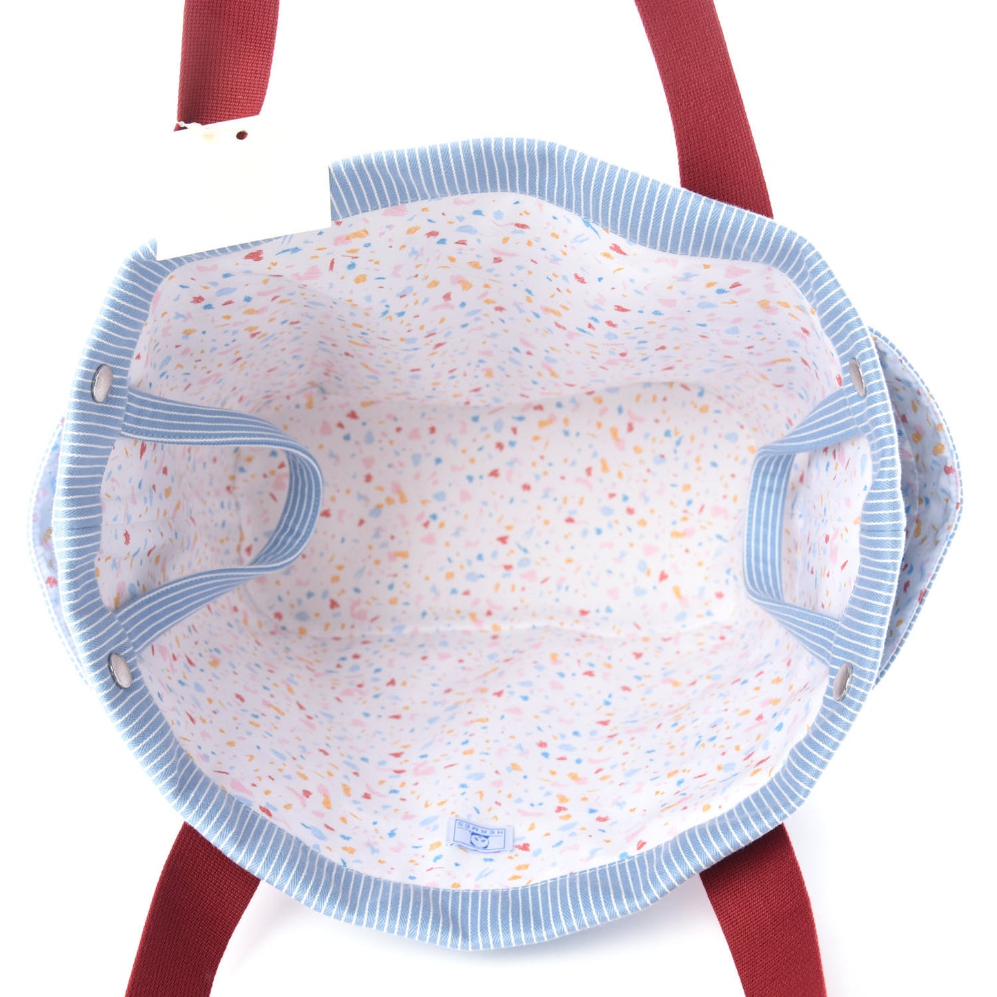 Cotton Canvas Passe-Passe Nappy Tote Bag Bluette