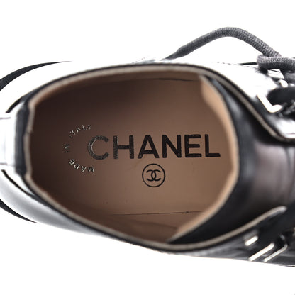 Chanel Calfskin Combat Boots 36 Black 7 of 9