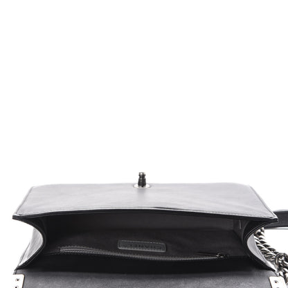 Chanel Calfskin Crystal Embossed Medium Boy Flap Black 5 of 11