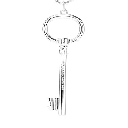 Tiffany Sterling Silver Oval Key Pendant Necklace 4 of 4