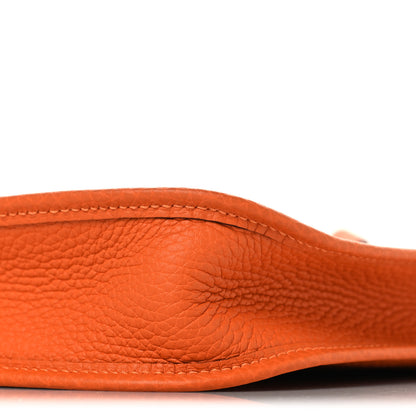 Hermes Taurillon Clemence Evelyne TPM Orange 10 of 10