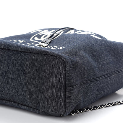 Chanel Denim Large Deauville Backpack Dark Blue 9 of 9