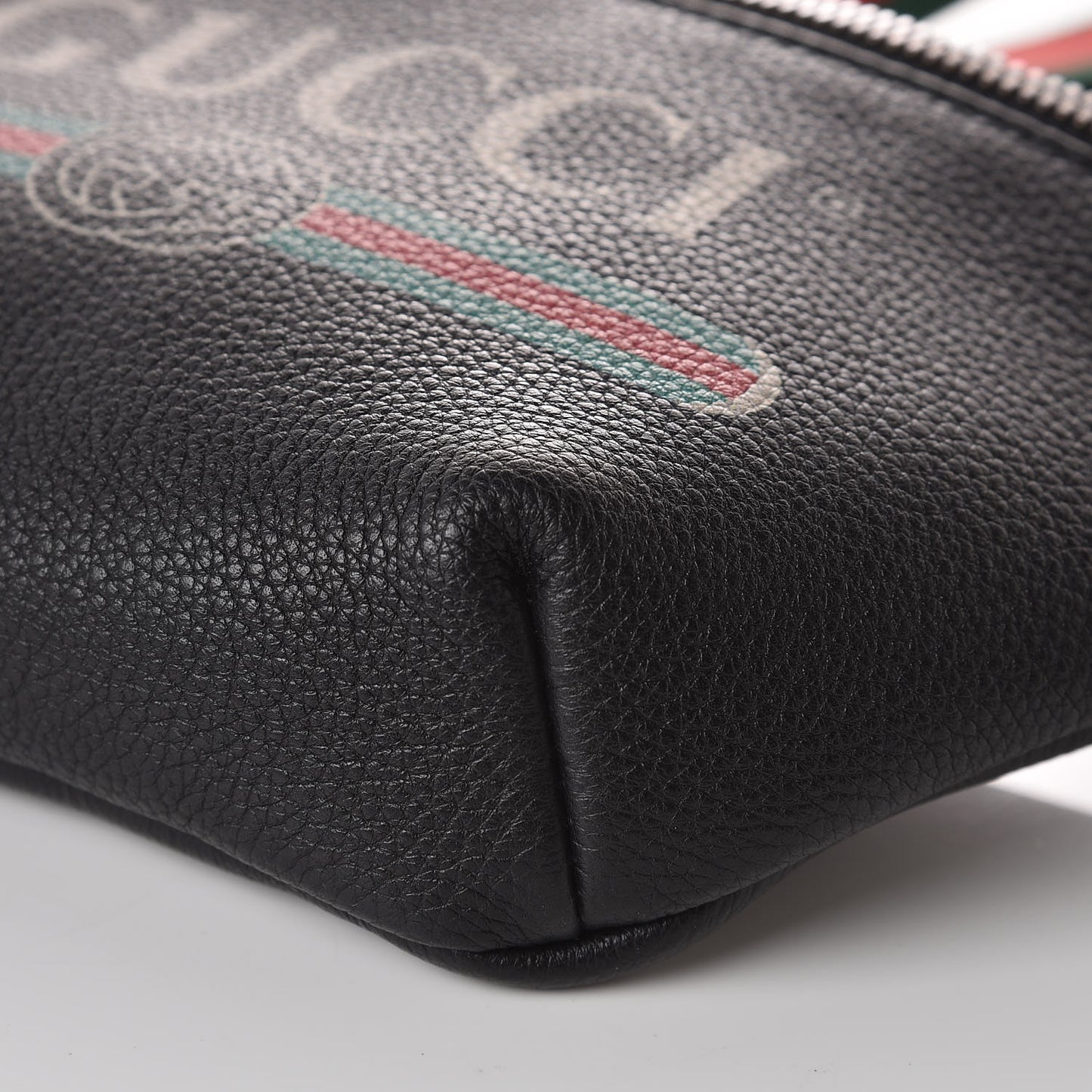 Grained Calfskin Small Logo Belt Bag Black