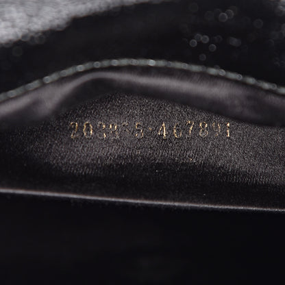 Saint Laurent Textured Patent Monogram Large Belle De Jour Clutch Black 9 of 9