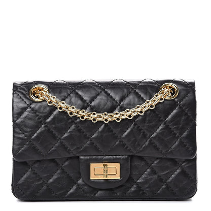 Chanel Aged Calfskin Quilted 2.55 Reissue Mini Flap Black 1 of 11