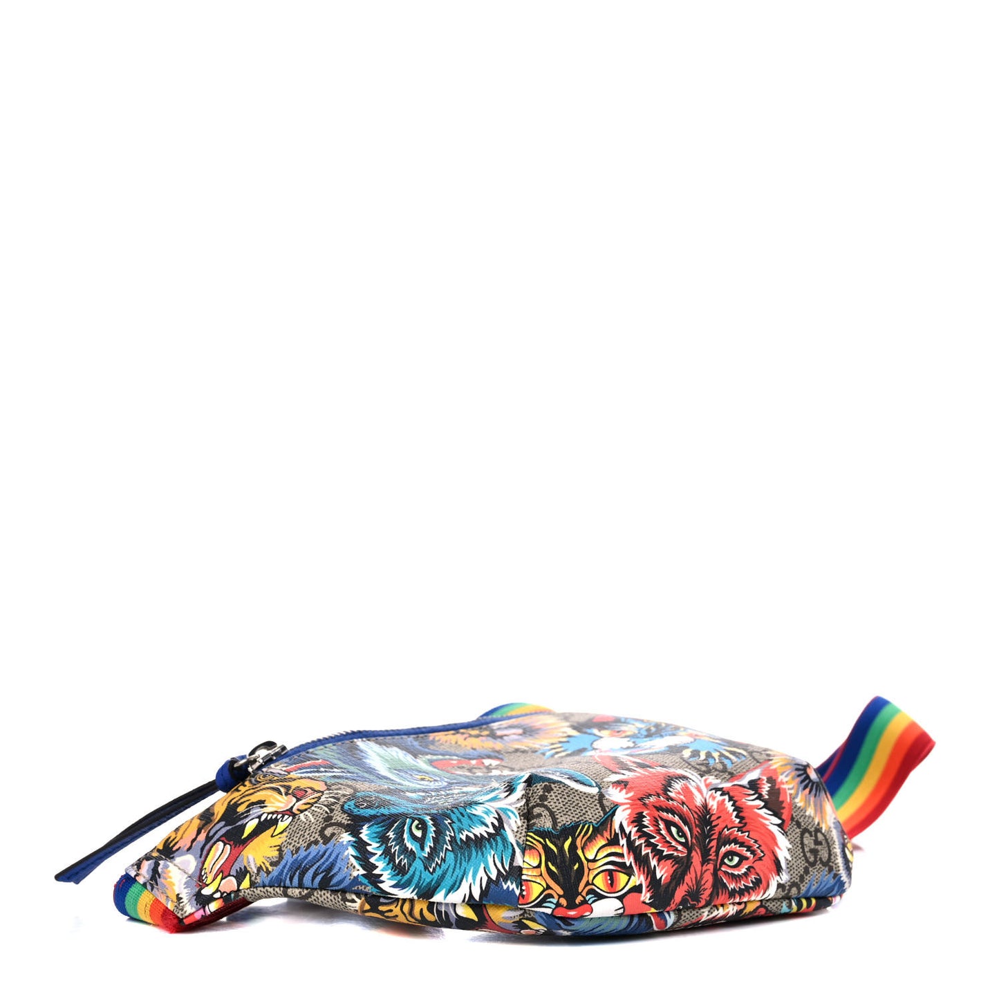 GG Supreme Monogram Angry Cat Print Childrens Belt Bag Multicolor