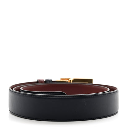 Gucci Moon Calfskin Square G Reversible 35mm Belt 110 44 Black Brown 2 of 8