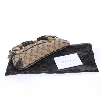 Gucci Monogram GG Small Horsebit Clutch Ebony 4 of 7