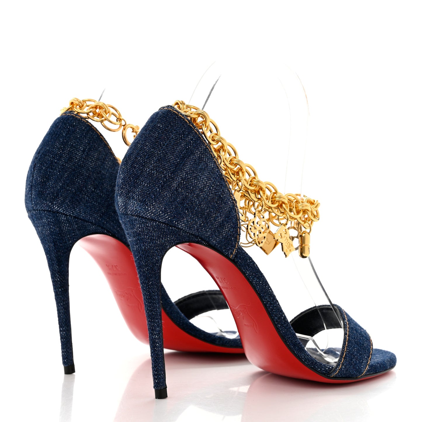 Denim Gourmi 100 Sandals 37.5 Blue Gold