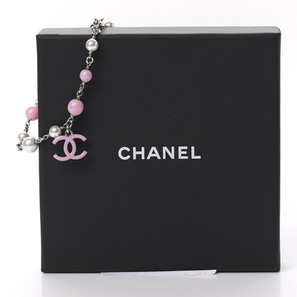 Chanel Pearl Enamel CC Bracelet Pink 6 of 6