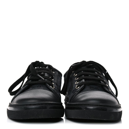 Gucci GG Monogram Calfskin Womens Low Top Sneakers 36 Piombo Black 2 of 6
