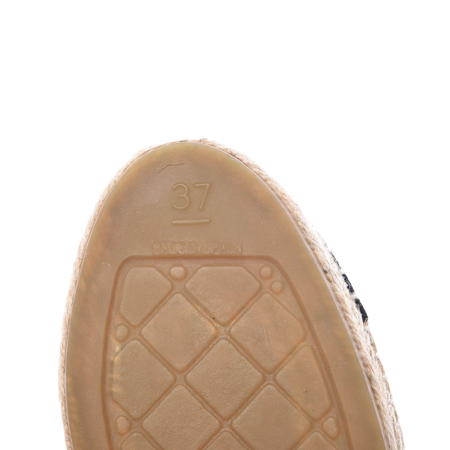 Chanel Suede Pearl CC Espadrilles 37 Beige Black 7 of 10