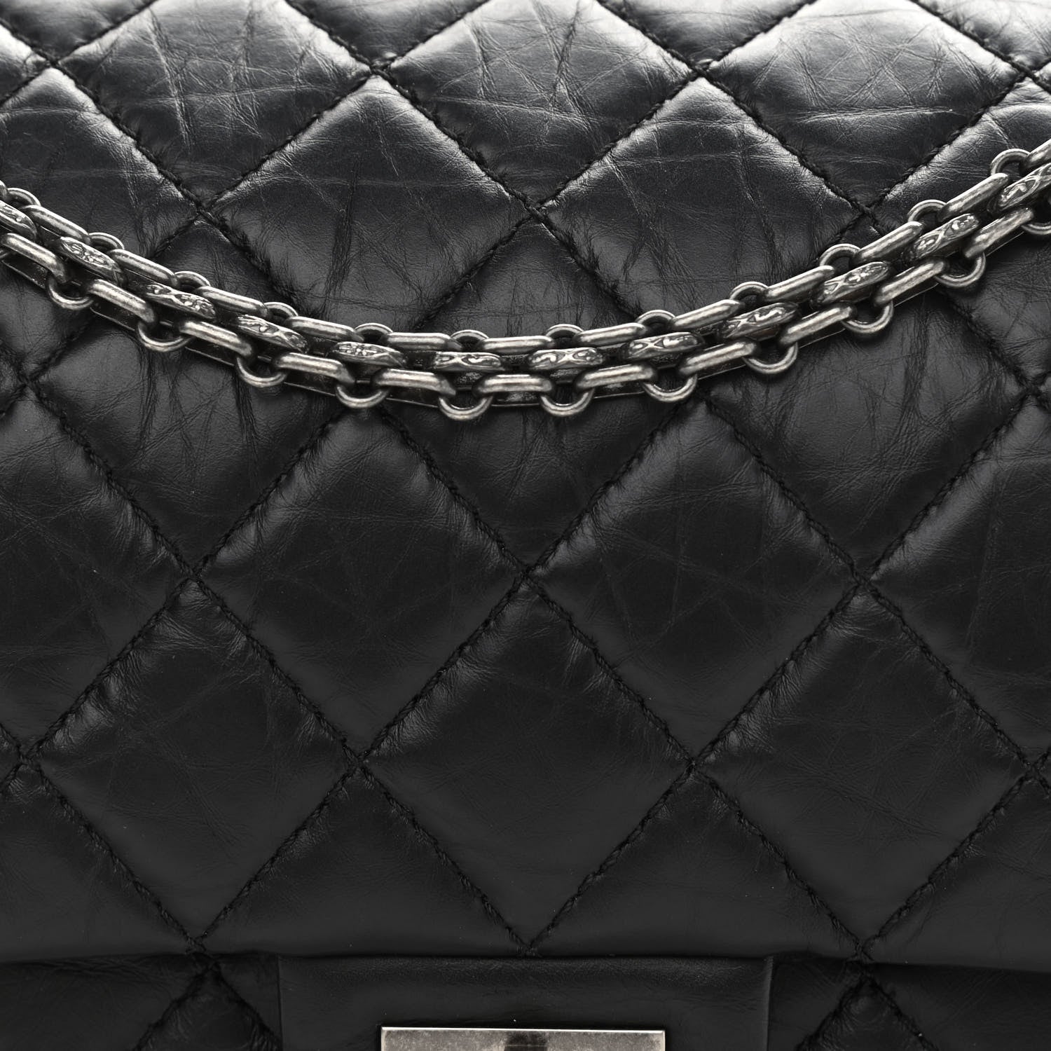 Chanel Aged Calfskin Quilted 2.55 Reissue 226 Flap Black 8 of 11