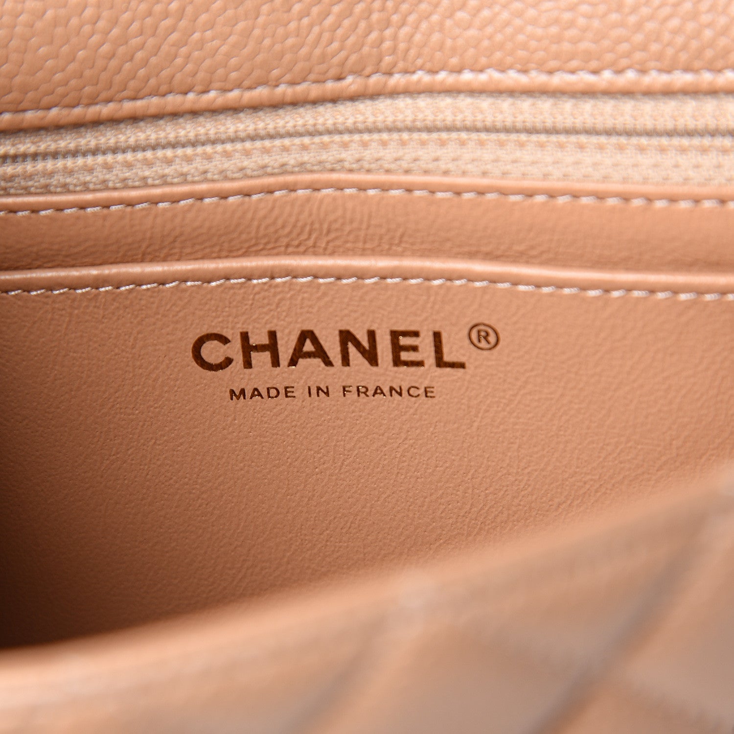 Chanel Caviar Quilted Mini Rectangular Flap Dark Beige 5 of 10