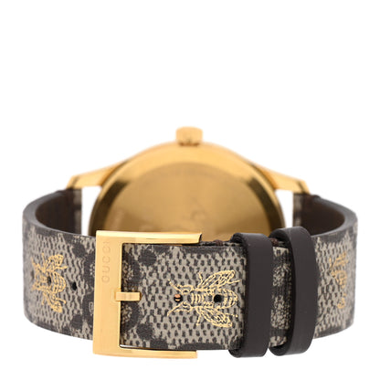 Gucci Stainless Steel Canvas 38mm G-Timeless GG Supreme Bee Quartz Watch Brown 3 of 4