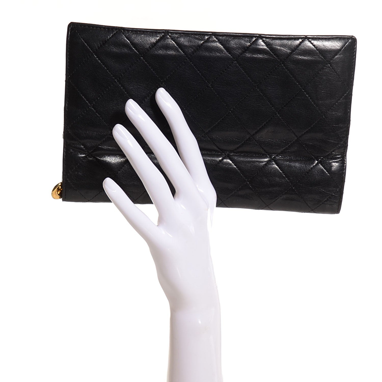 Chanel Lambskin Quilted Wallet Black 2 of 8
