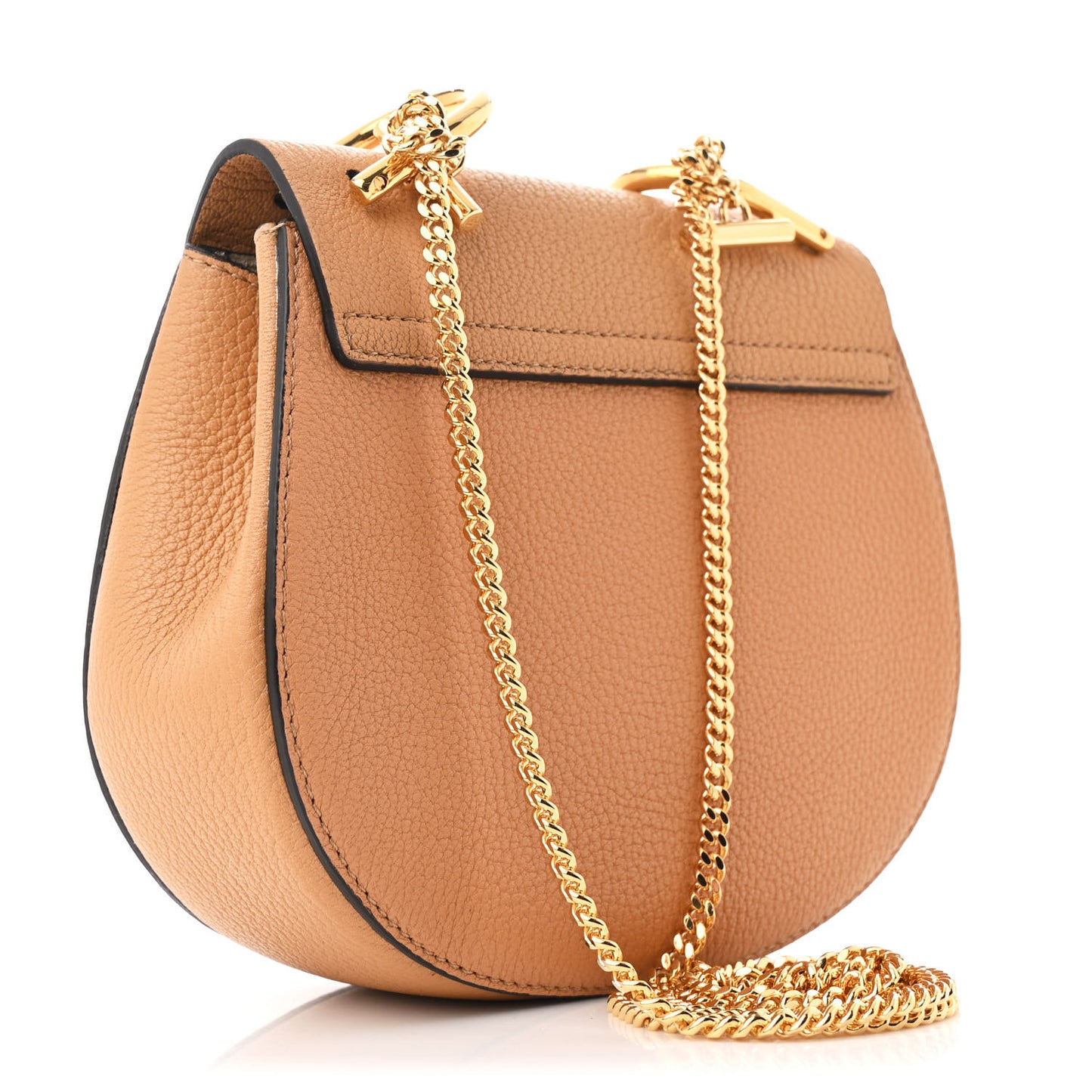 Grained Lambskin Mini Drew Shoulder Bag  Softy Brown