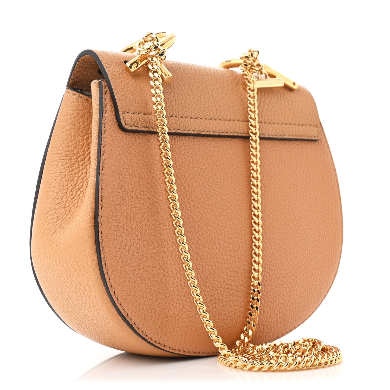 Chloe Grained Lambskin Mini Drew Shoulder Bag  Softy Brown 3 of 10