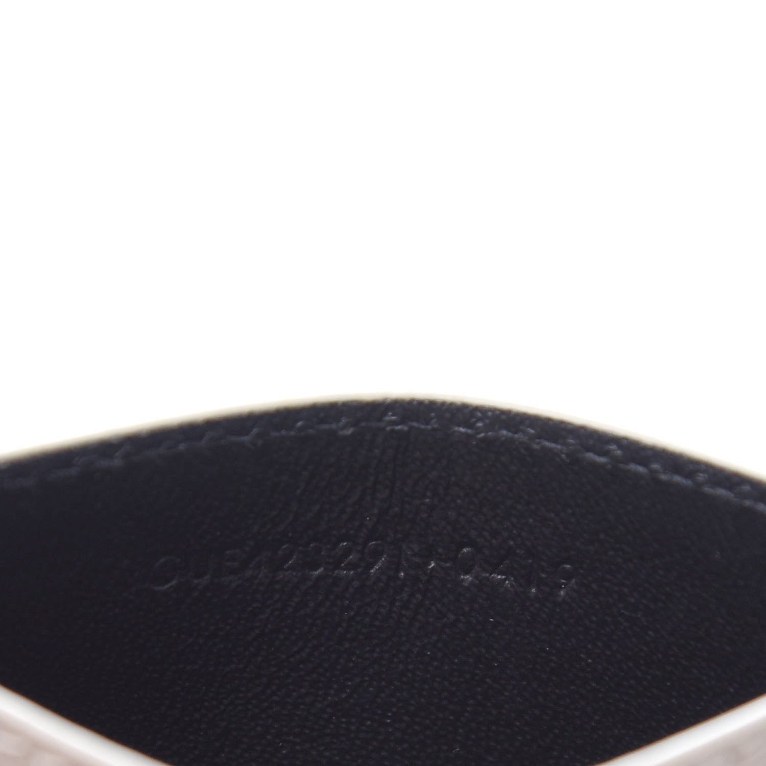 Saint Laurent Grain De Poudre Matelasse Chevron Monogram Credit Card Case Blanc Vintage 6 of 8