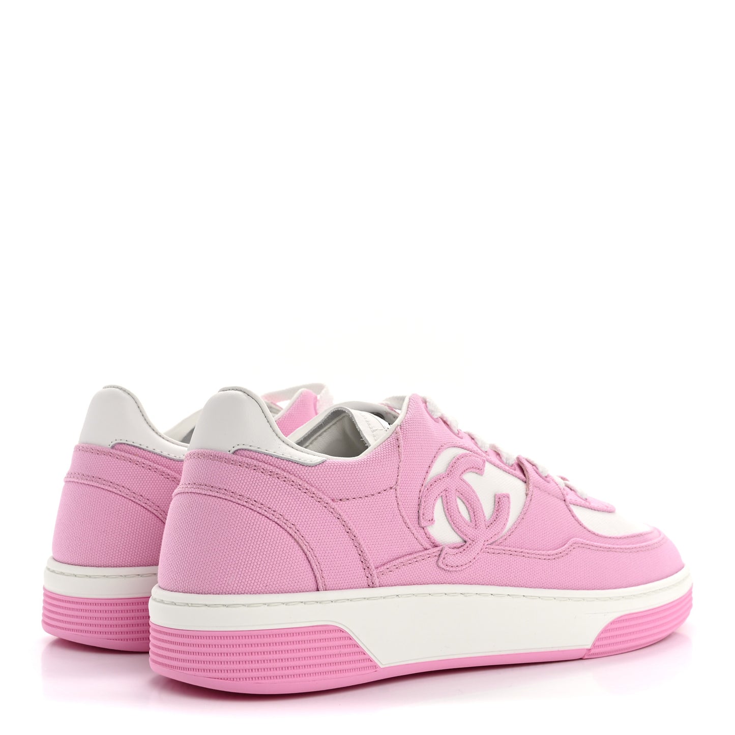 Cotton Sneakers 39 Pink White