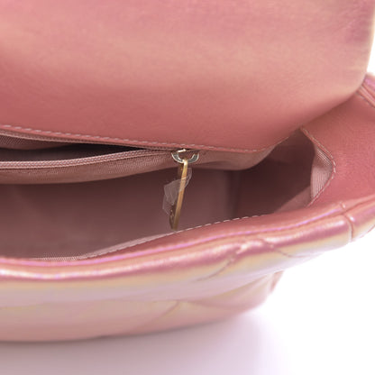 Chanel Iridescent Calfskin Quilted Large 19 Flap Pink 10 of 13