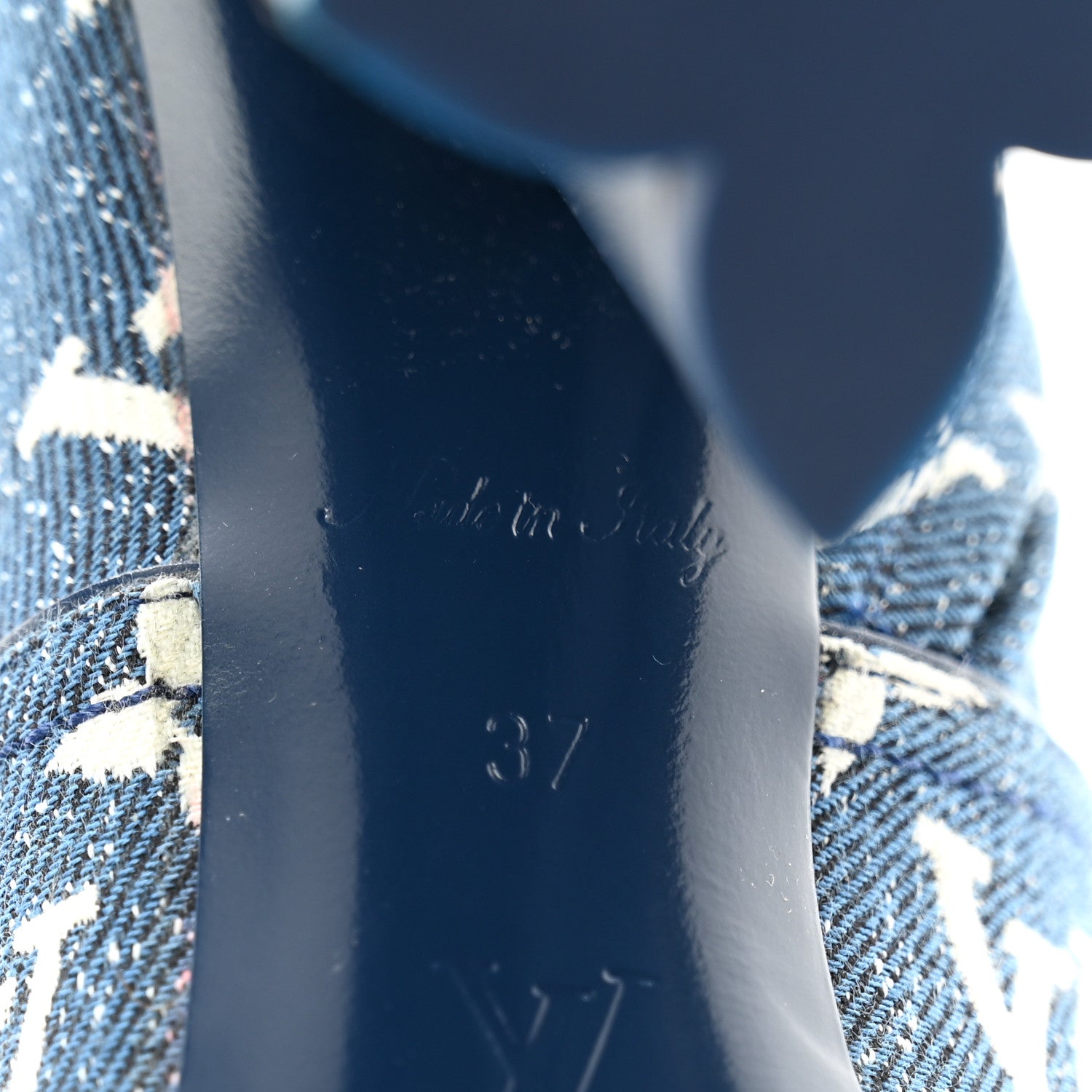 Louis Vuitton Denim Monogram Silhouette Ankle Boots 37 Navy Blue 7 of 9