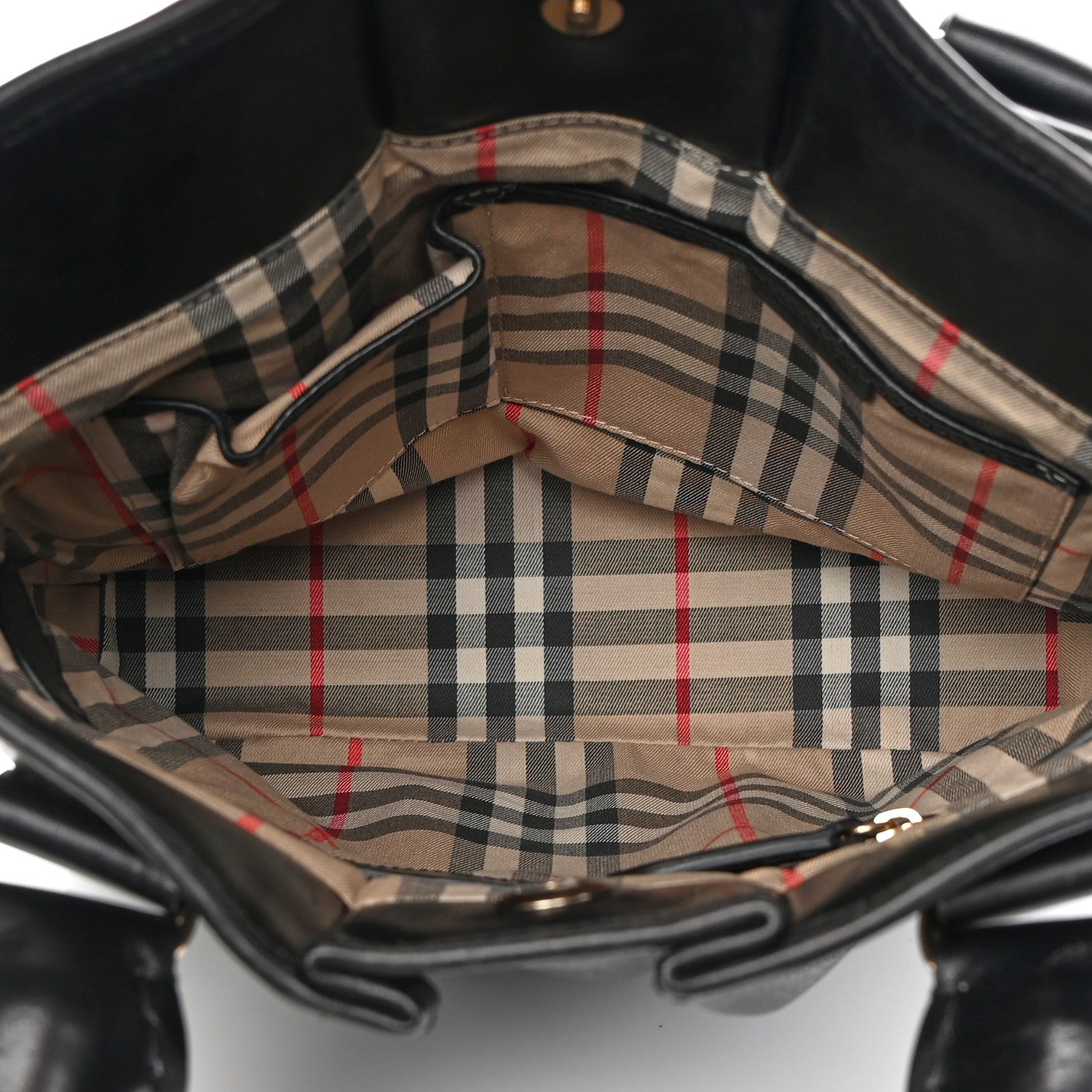 Burberry Calfskin Medium Whipstitch Tote Black 5 of 15