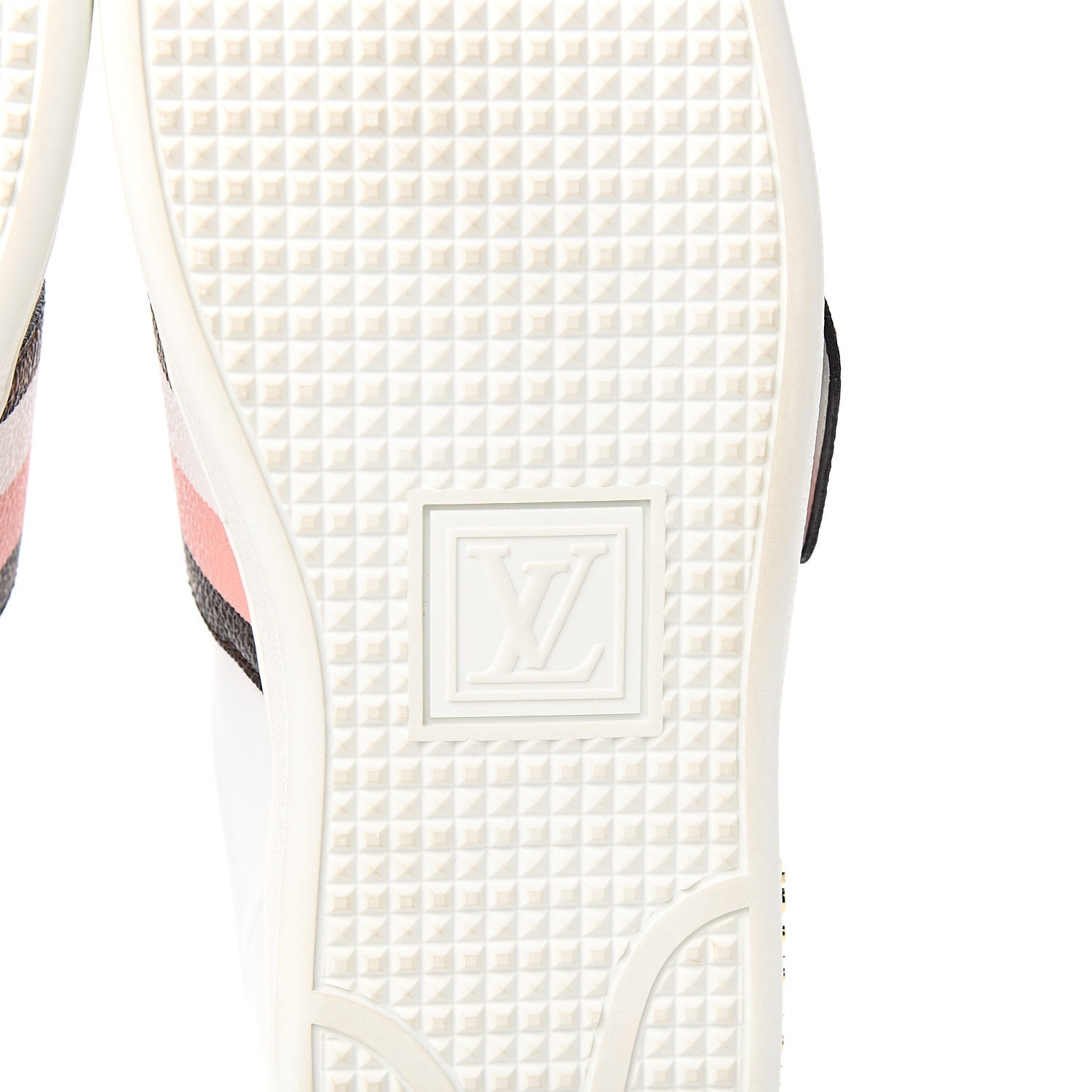 Louis Vuitton Calfskin Monogram Striped Frontrow Sneakers 39 White 6 of 11