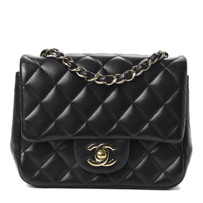 Chanel Lambskin Quilted Mini Square Flap Black 1 of 9