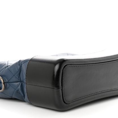 Chanel Aged Calfskin Quilted Medium Gabrielle Hobo Navy Black 9 of 12