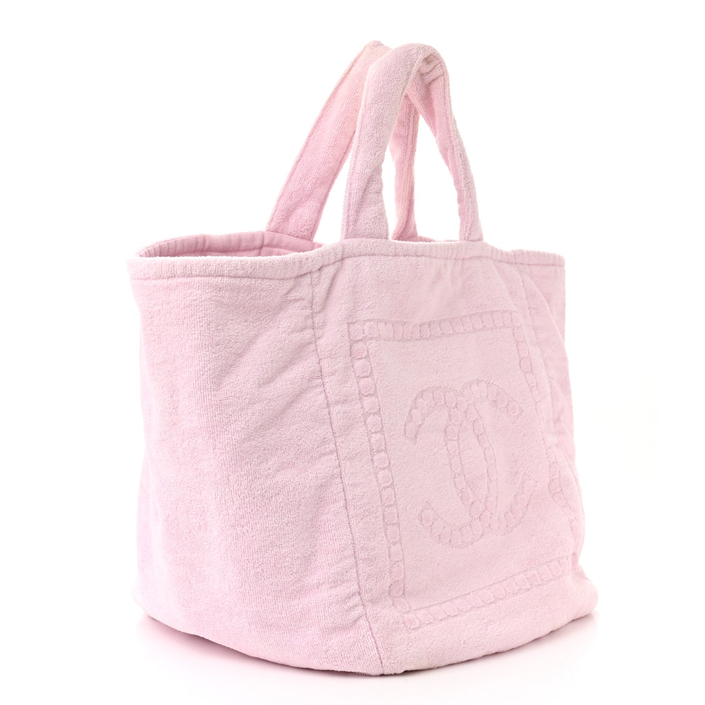 Terry Cotton CC Beach Tote Towel Set Pink