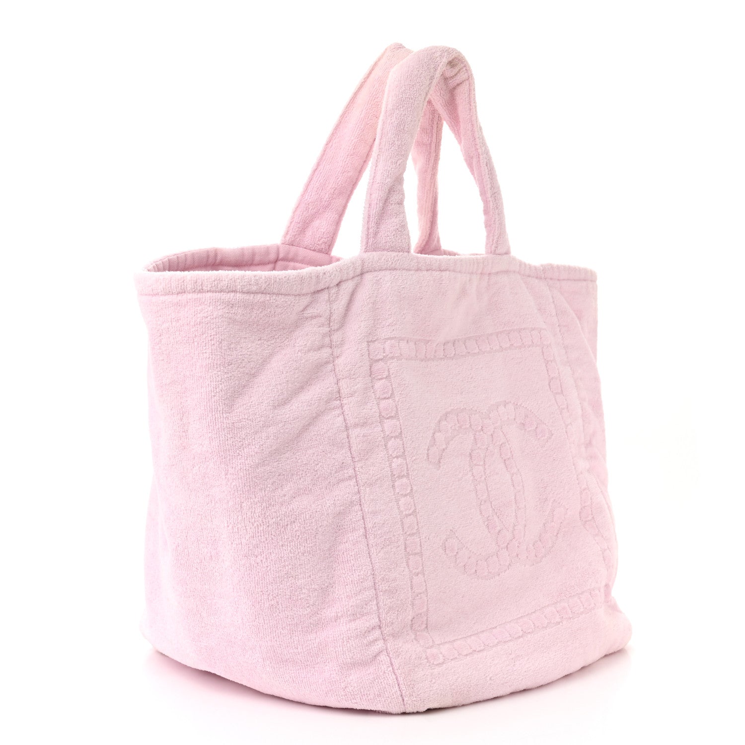 Chanel Terry Cotton CC Beach Tote Towel Set Pink 4 of 11
