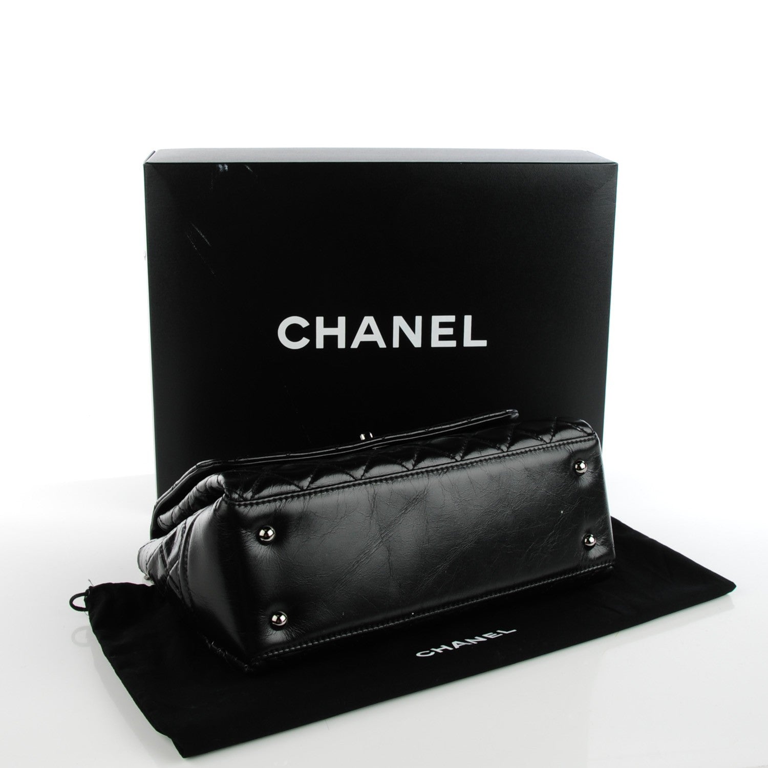 Chanel Glazed Calfskin Quilted Medium Lady Pearly Flap Black 4 of 7