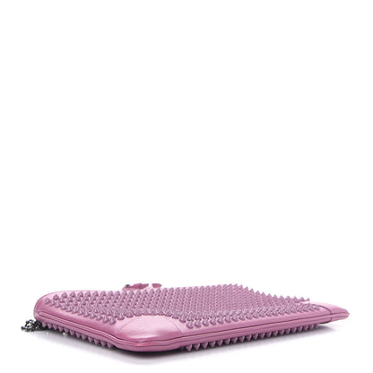 Christian Louboutin Calfskin Studded Loubiposh Clutch Rosette 3 of 8
