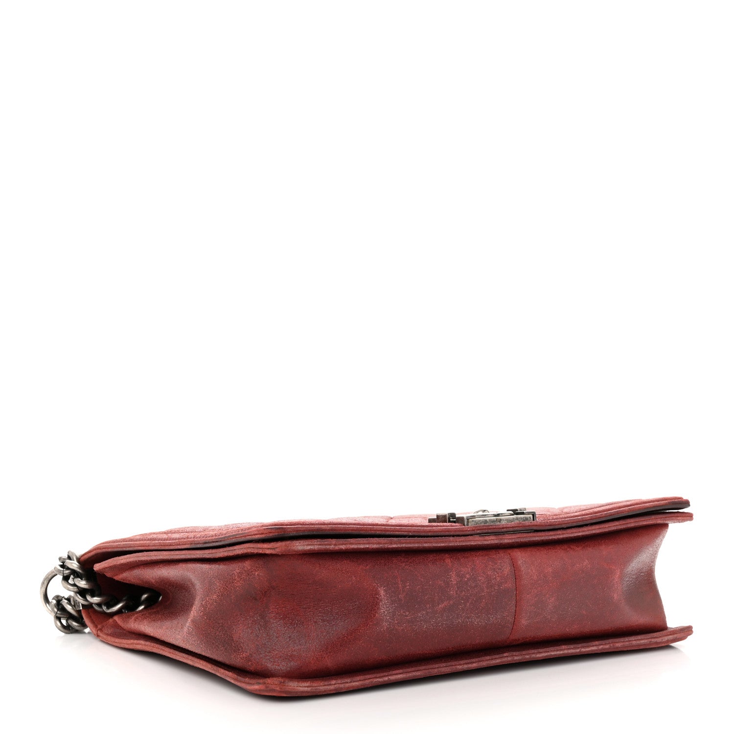 Chanel Nubuck Chesterfield Quilted Large Celtic Boy Flap Red 4 of 15