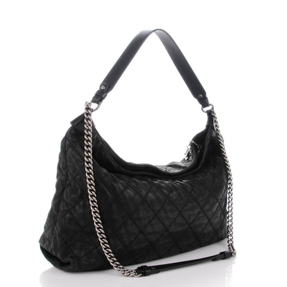 Chanel Iridescent Calfskin Coco Daily Hobo Black 3 of 7