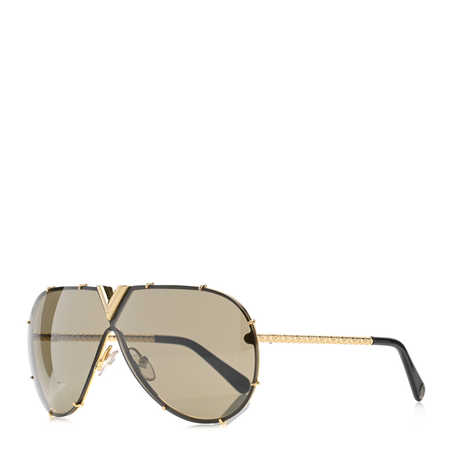 Louis Vuitton Metal LV Drive Sunglasses Z0897W Black Gold 1 of 8