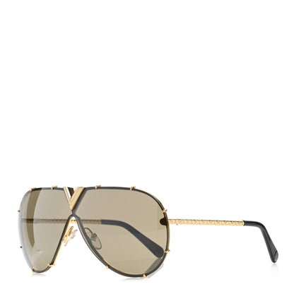Louis Vuitton Metal LV Drive Sunglasses Z0897W Black Gold 1 of 8