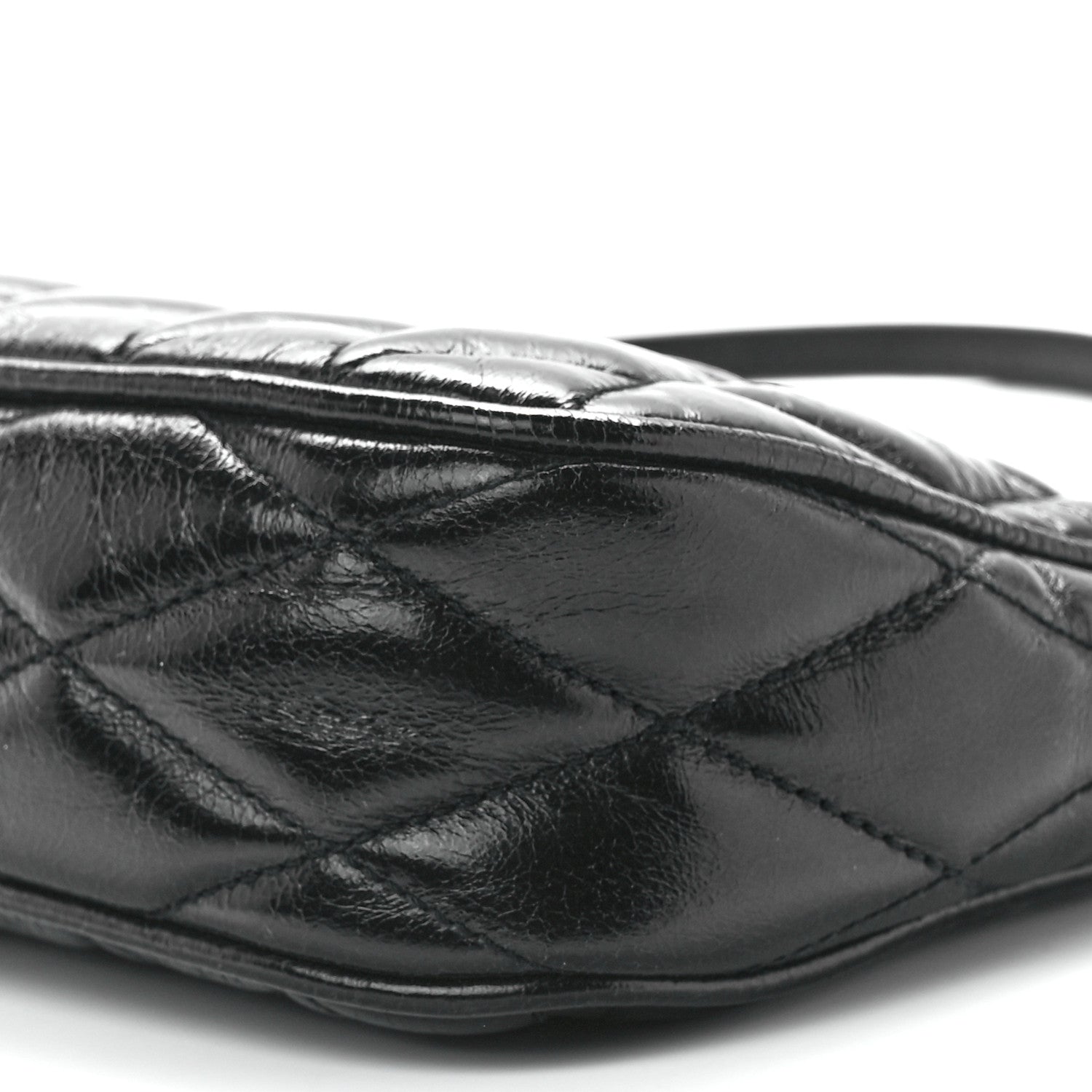 Miu Miu Vitello Shine Quilted Pochette Black 10 of 10