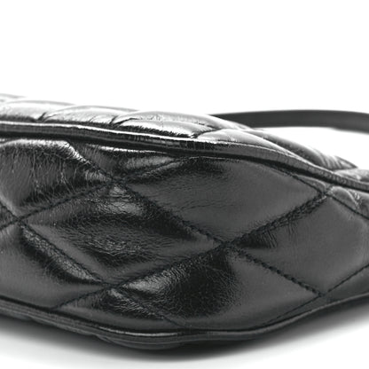 Miu Miu Vitello Shine Quilted Pochette Black 10 of 10