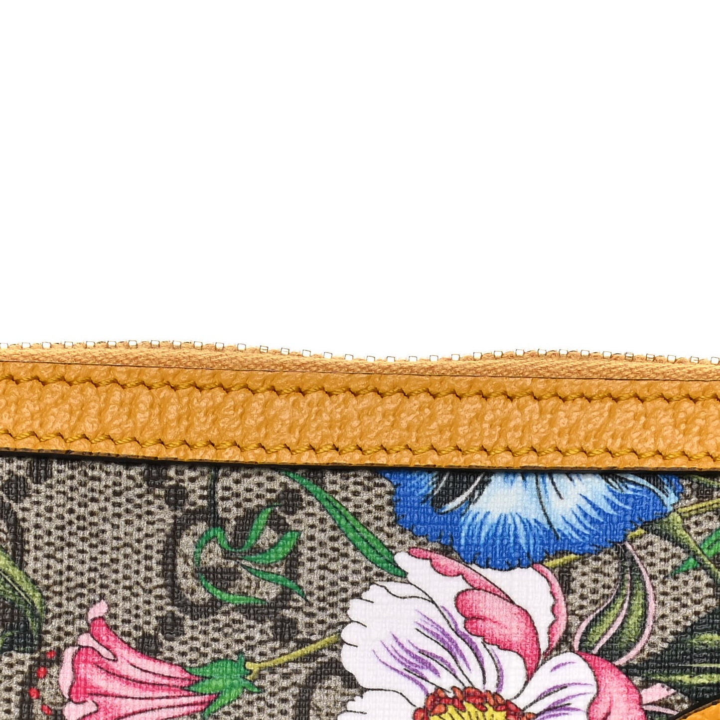 GG Supreme Monogram Flora Large Ophidia Pouch Clutch Beige Multicolor Crop
