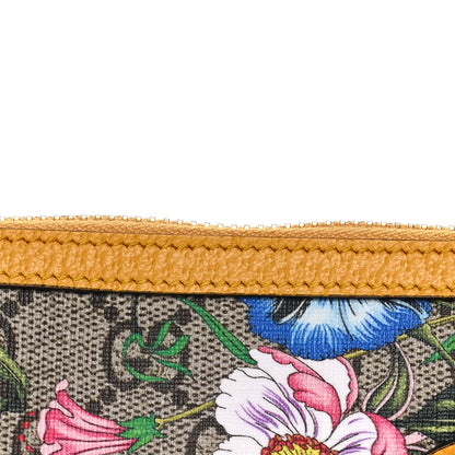 Gucci GG Supreme Monogram Flora Large Ophidia Pouch Clutch Beige Multicolor Crop 8 of 9