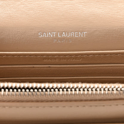 Saint Laurent Calfskin Monogram Sunset Chain Wallet Nude Powder 6 of 13