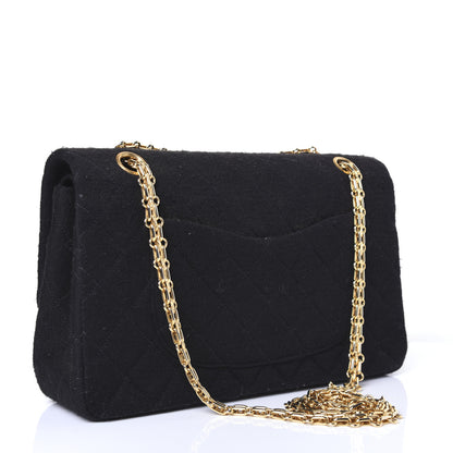 Chanel Jersey Quilted Medium Double Flap Black 3 of 19