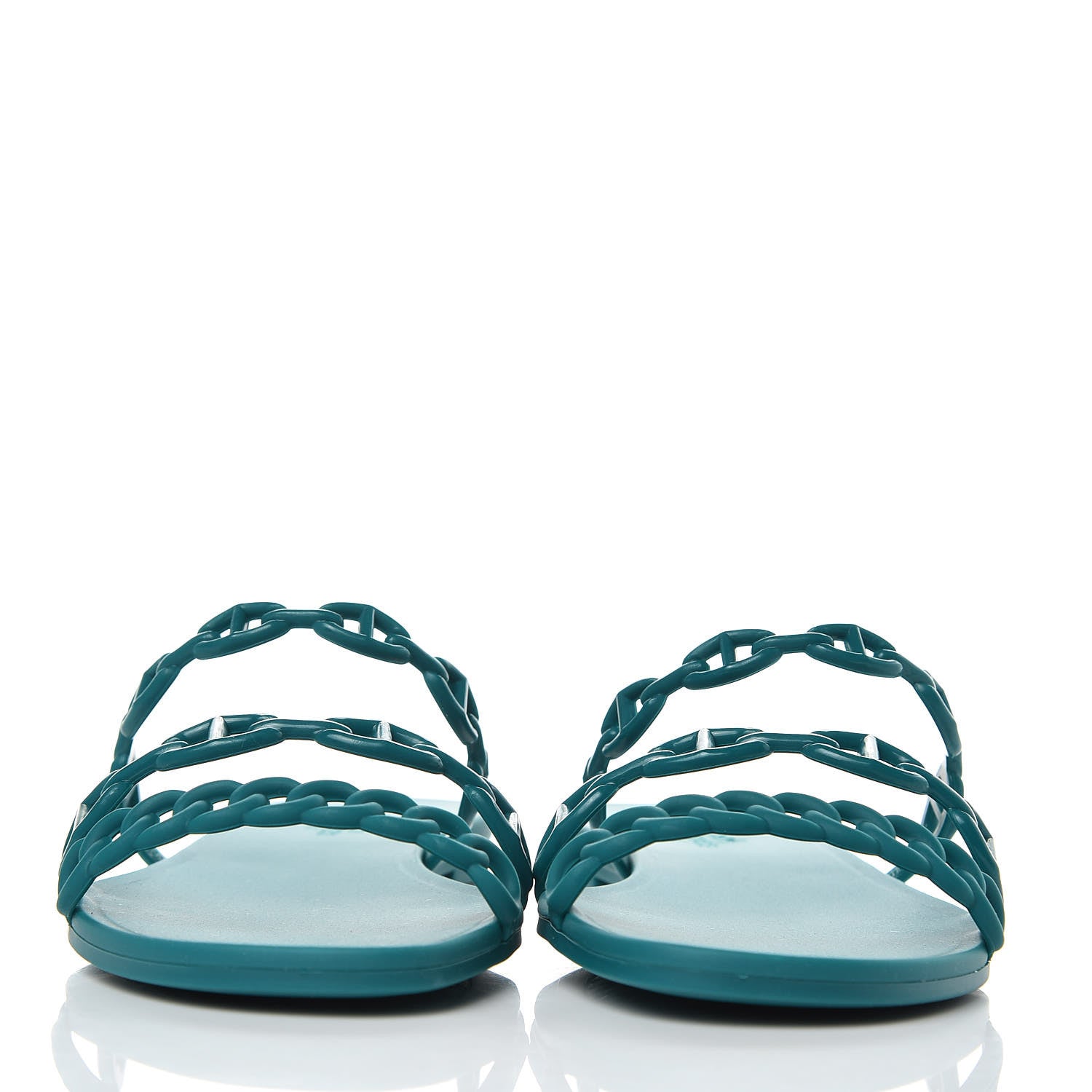 Hermes TPU Rivage Sandals 39 Vert d'Ete 2 of 7