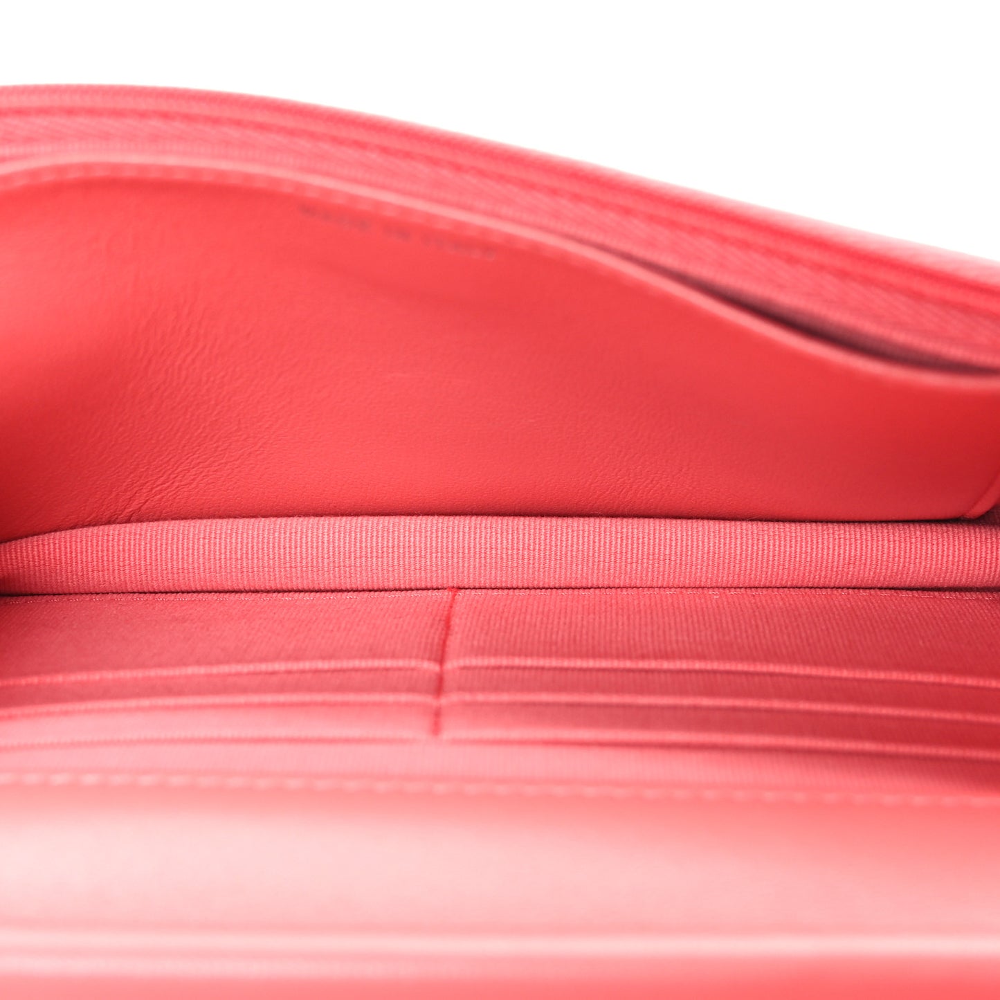 Lambskin Quilted Wallet On Chain WOC Pink